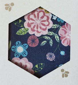 Flowers & Bees  Print -  Beeswax Foodwraps