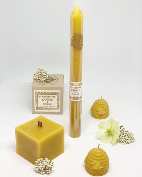 Pure Beeswax Candle - Large Square Block