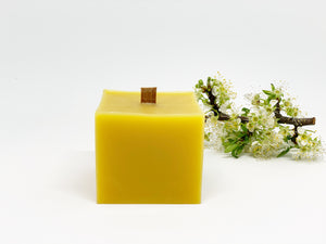 Pure Beeswax Candle - Large Square Block